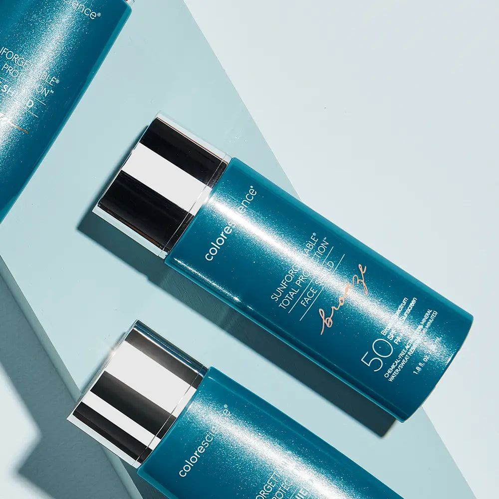 bottles of Sunforgettable® Total Protection™ Face Shield Bronze SPF 50 || all