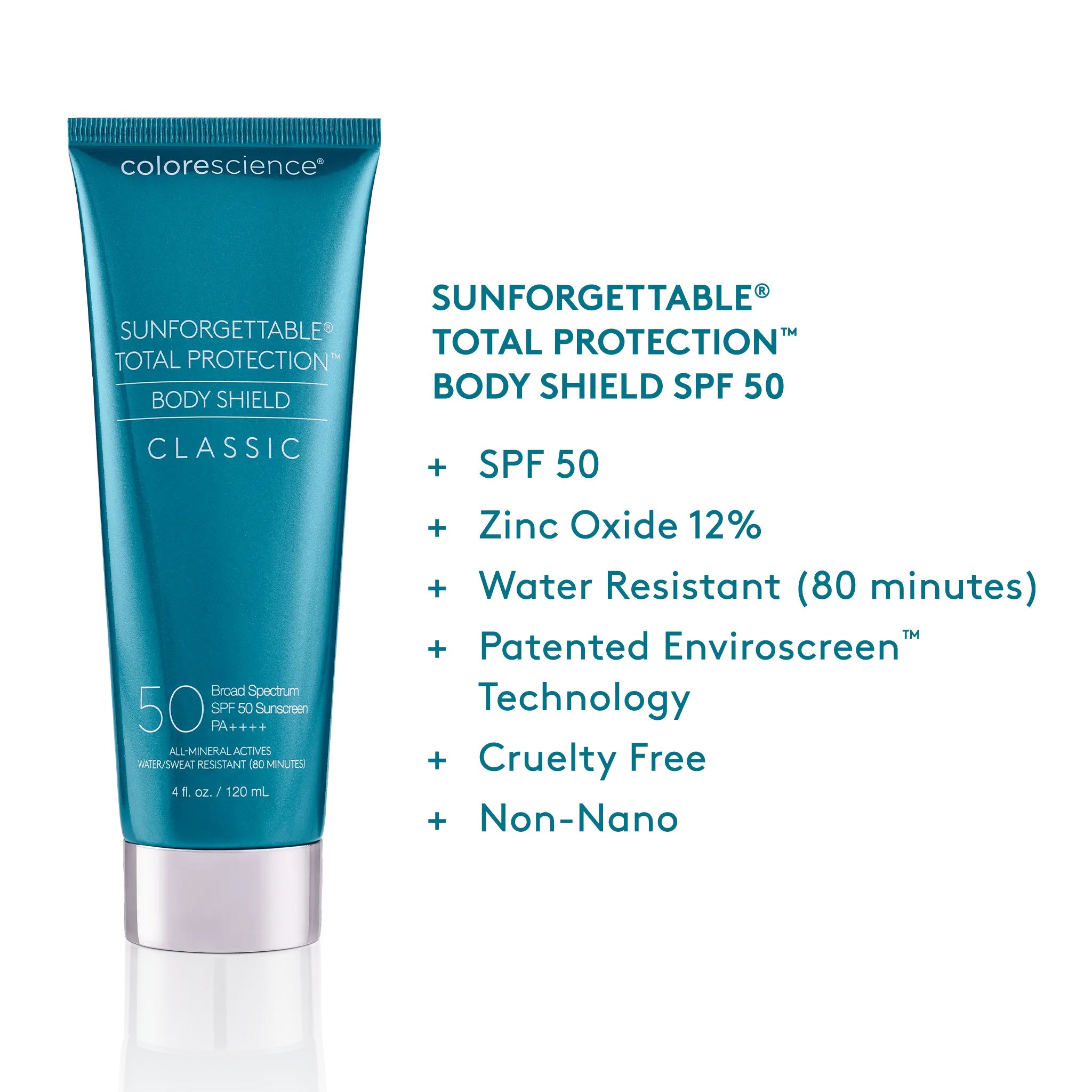Sunforgettable® Total Protection™ Body Shield Classic SPF 50 info || all