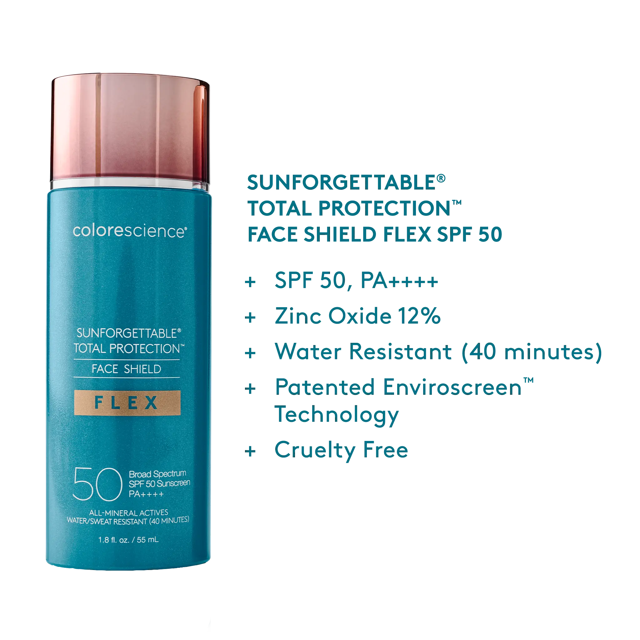 Sunforgettable® Total Protection™ Face Shield Flex SPF 50 information || all