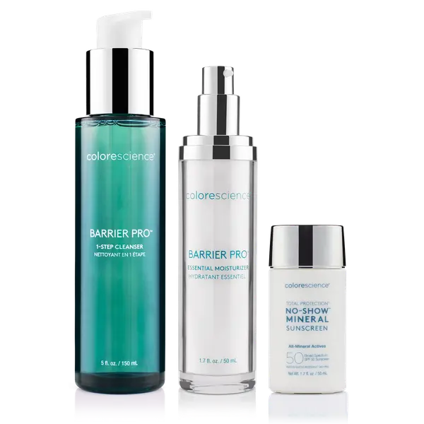 Barrier Pro™ Essential Moisturizer, Barrier Pro™ 1-Step Cleanser, No-Show SPF 50 || all